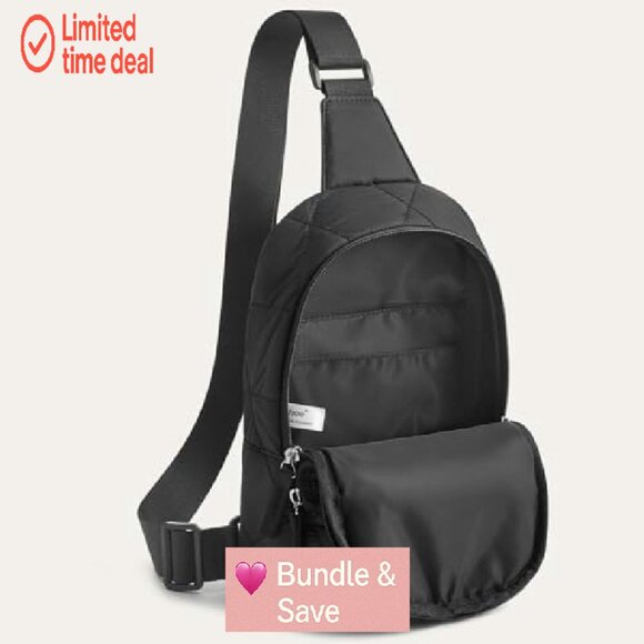 Quilted Puffer Sling Bag, Lightweight Crossbody Purse for Travel & Daily Use - Picture 5 of 8